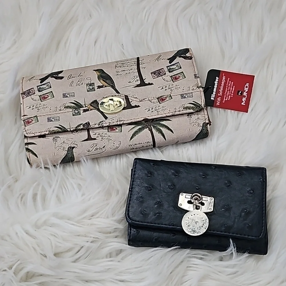mundi Filemaster with Safekeeper and Unbranded navy wallet